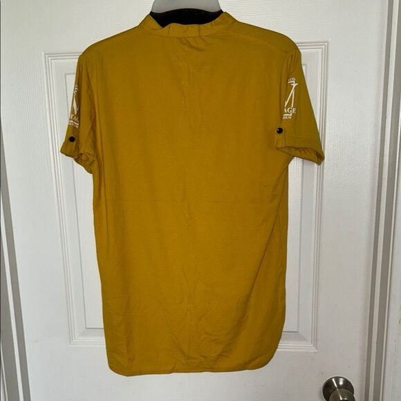 Boys Yellow Polo style Shirt with graphics - Picture 7 of 9